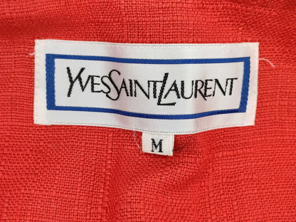 Yves Saint Laurent Gold Button Linen Jacket