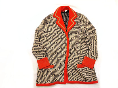 GUCCI GG pattern Gucci knit jacket with GG buttons
