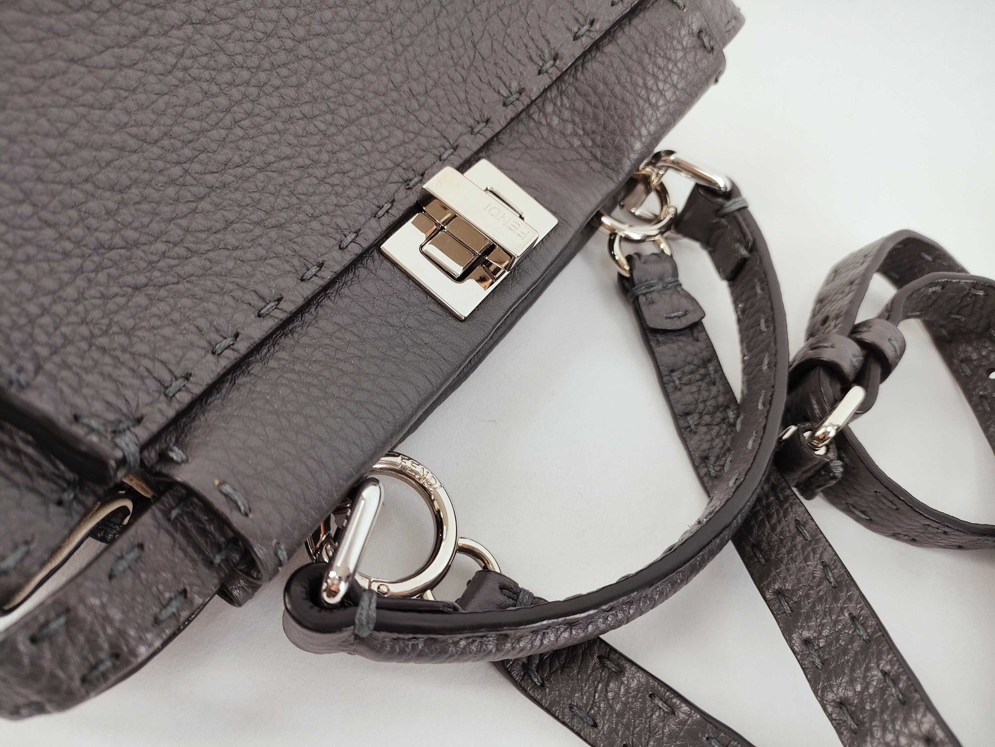 FENDI Selleria Peekaboo Mini 8BN244 2-Way Handbag