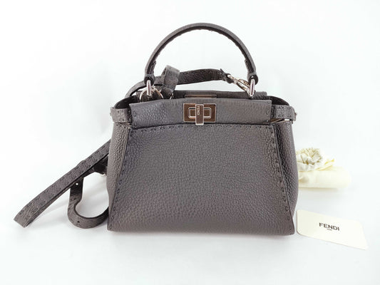 FENDI Selleria Peekaboo Mini 8BN244 2-Way Handbag