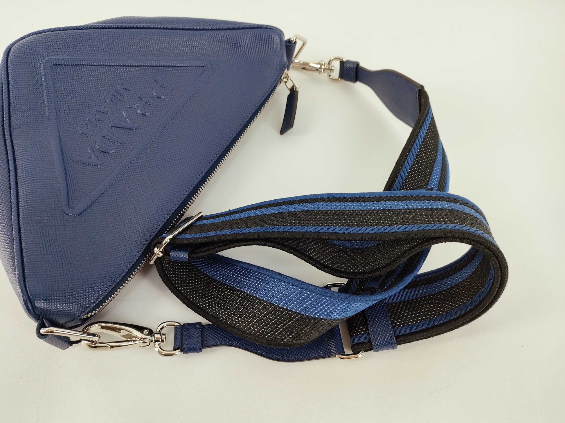 PRADA Triangle Leather Shoulder Bag