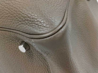 HERMES Lindy 30 Etoupe Taurillon X Stamped Handbag