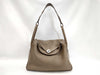 HERMES Lindy 30 Etoupe Taurillon X Stamped Handbag