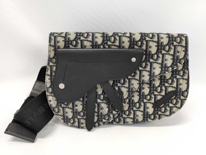 Dior Saddle Trotter Navy Shoulder Bag