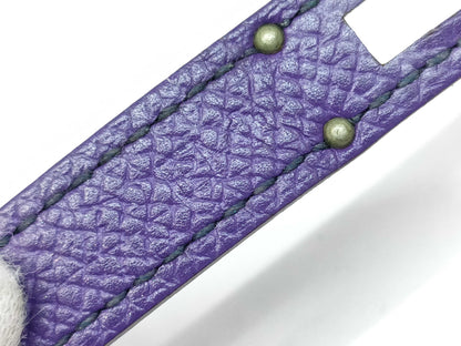 HERMES Kelly Wallet, Epson, Purple, P Stamped Wallet