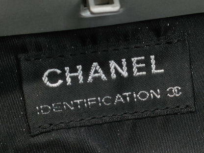 CHANEL Wool Hip Bag Gray Shoulder Bag