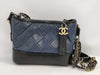 CHANEL Gabrielle Small Navy Shoulder Bag