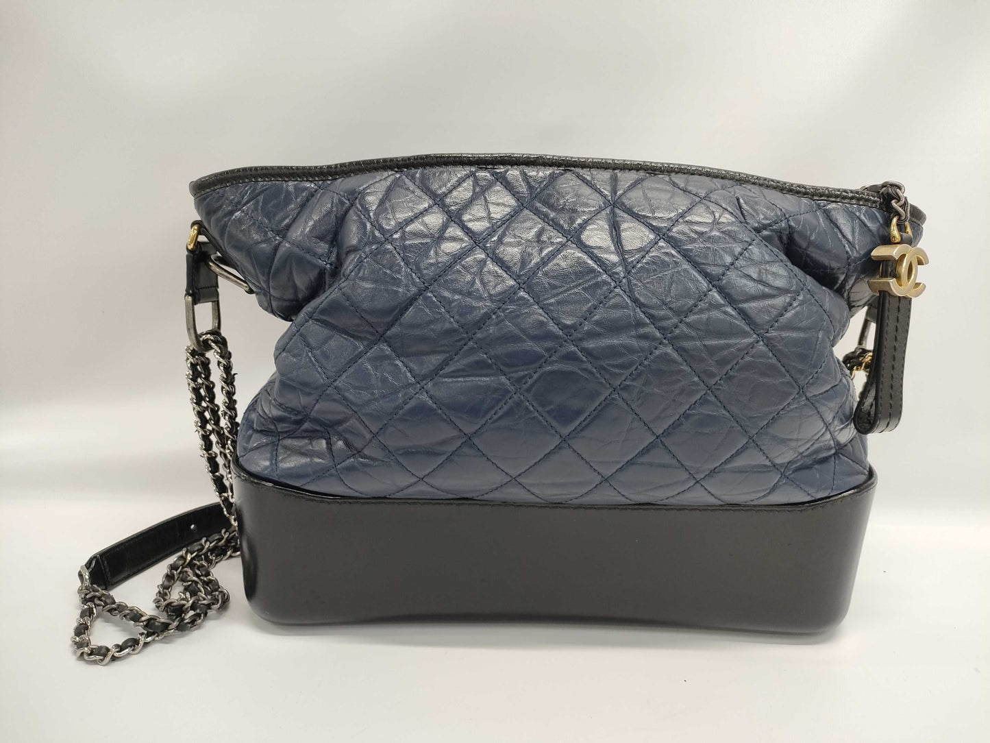 CHANEL Gabriel Chain Shoulder Bag in Navy