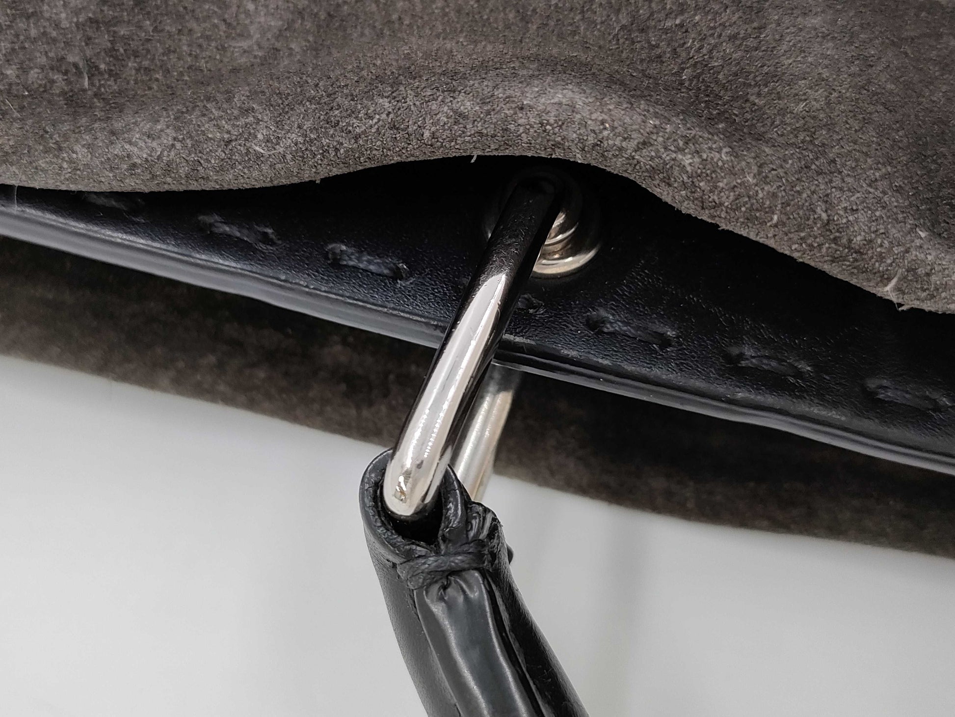 FENDI Peekaboo Selleria Leather Suede Handbag Bag