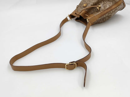 CELINE Carriage Hardware Sulky C Drawstring Shoulder Bag C Macadam PVC Shoulder Bag