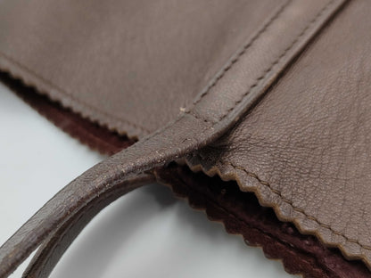 LOEWE Punching Anagram Fringe Leather Tote Bag