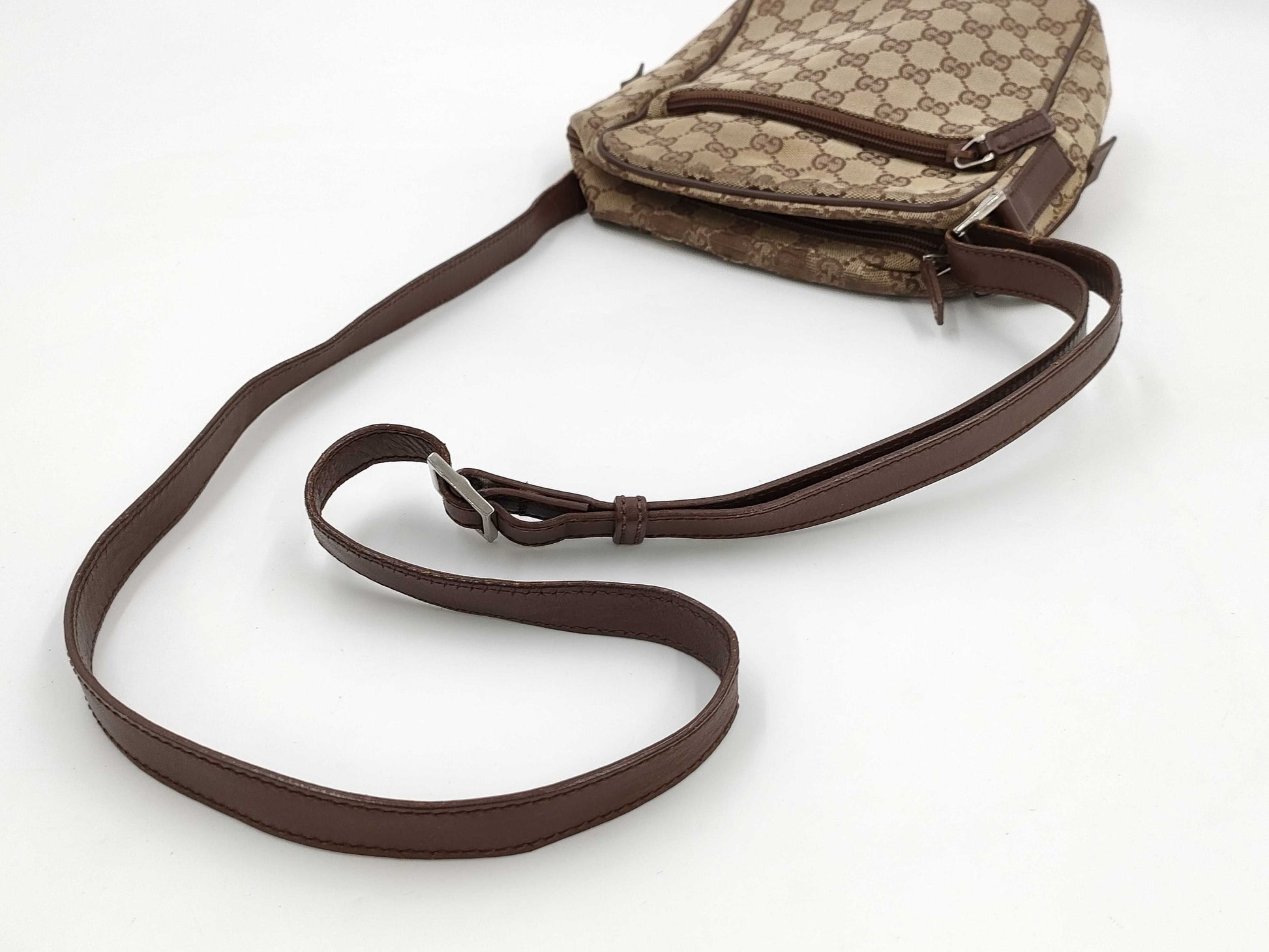 GUCCI 018 1612 GG Canvas Shoulder Bag