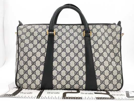 GUCCI 39 02 041 GG Supreme Sherry Line Boston Bag