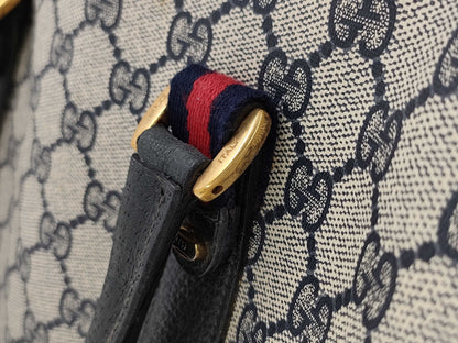 GUCCI 39 02 041 GG Supreme Sherry Line Boston Bag