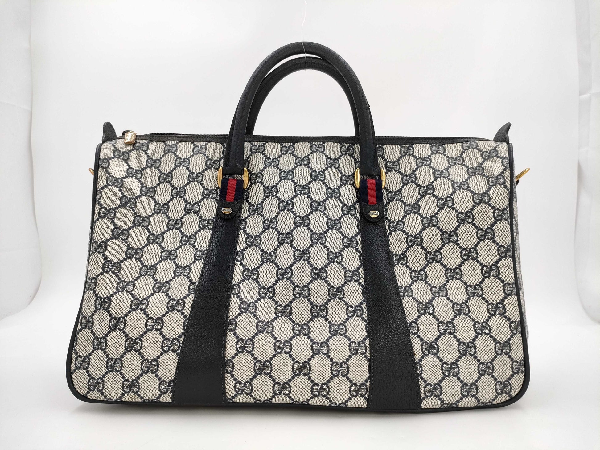 GUCCI 39 02 041 GG Supreme Sherry Line Boston Bag