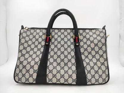 GUCCI 39 02 041 GG Supreme Sherry Line Boston Bag