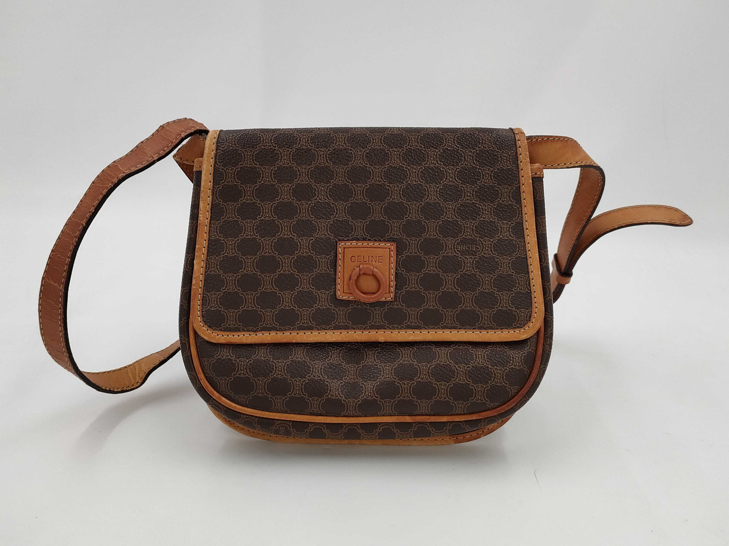 CELINE Macadam Gancini Shoulder Bag