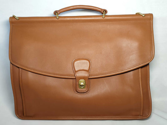 COACH Old Coach Leather Business Bag Briefcase Light Brown 5266 Business Bag