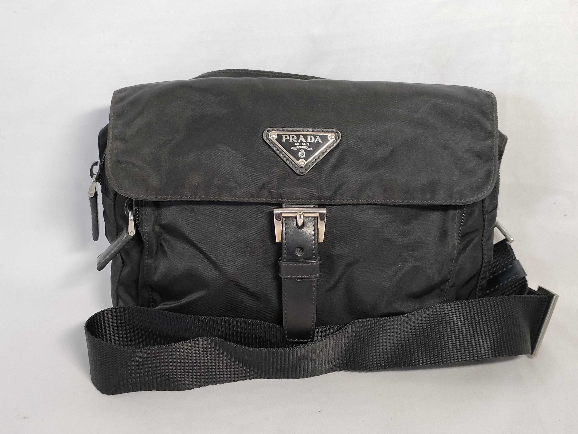 PRADA Nylon Shoulder Bag Black Shoulder Bag