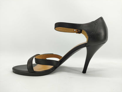 HERMES HERMES Pumps Sandals Heel Strap Leather Black Size 36 Pumps