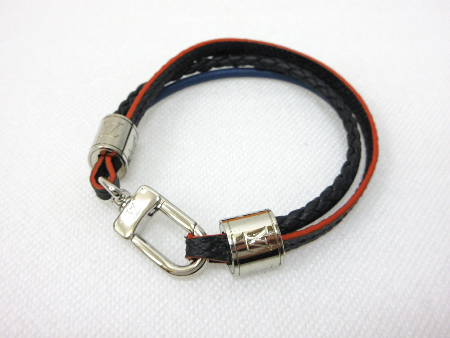 LOUIS VUITTON Damier Graphite Bracelet LV Treble M6423E Bracelet Bangle BC0159