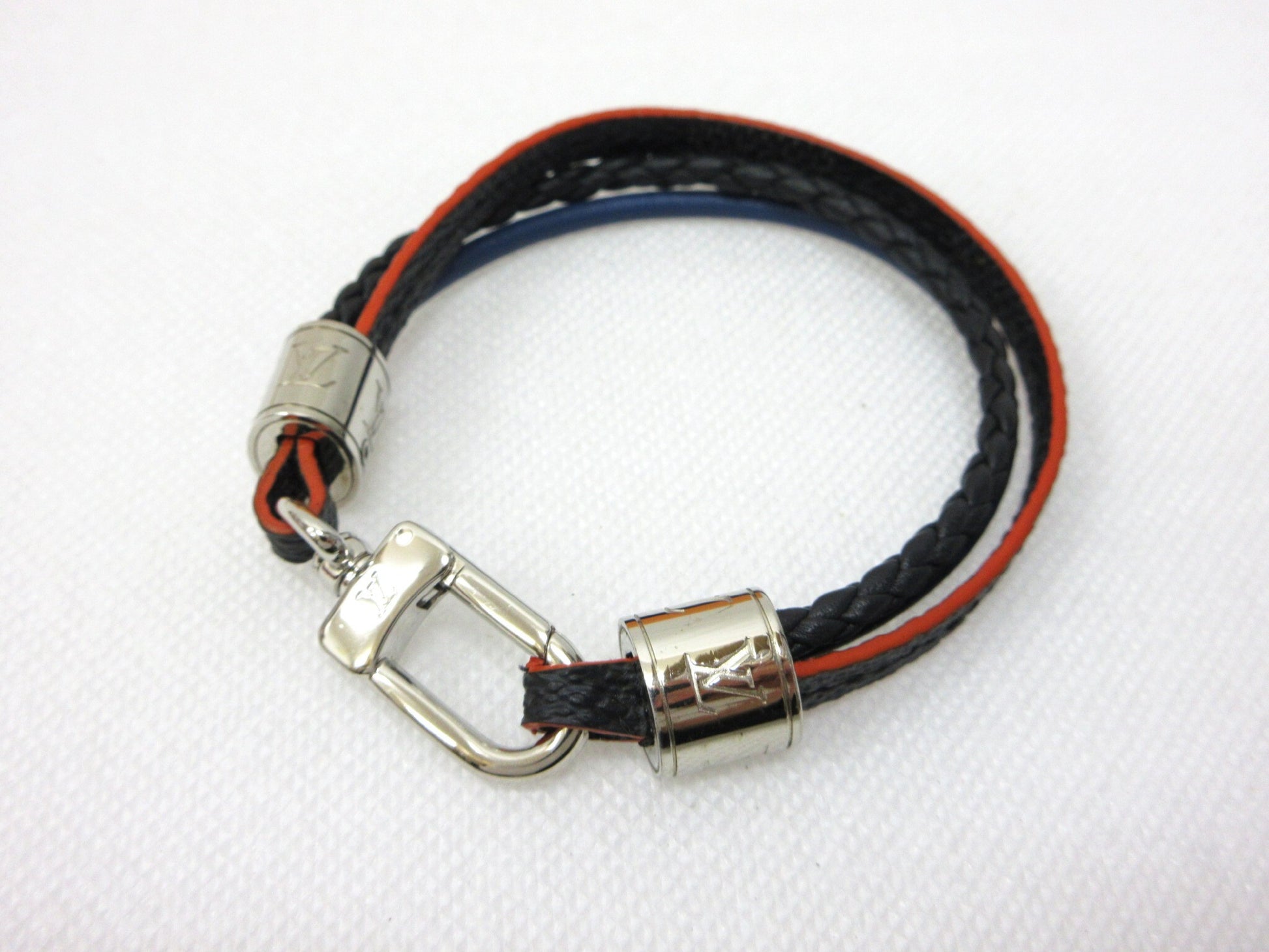 LOUIS VUITTON Damier Graphite Bracelet LV Treble M6423E Bracelet Bangle BC0159