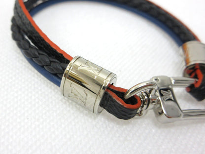 LOUIS VUITTON Damier Graphite Bracelet LV Treble M6423E Bracelet Bangle BC0159