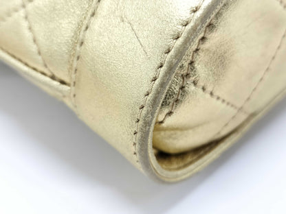 CHANEL Matelasse Fringe Chain Shoulder Bag in Gold