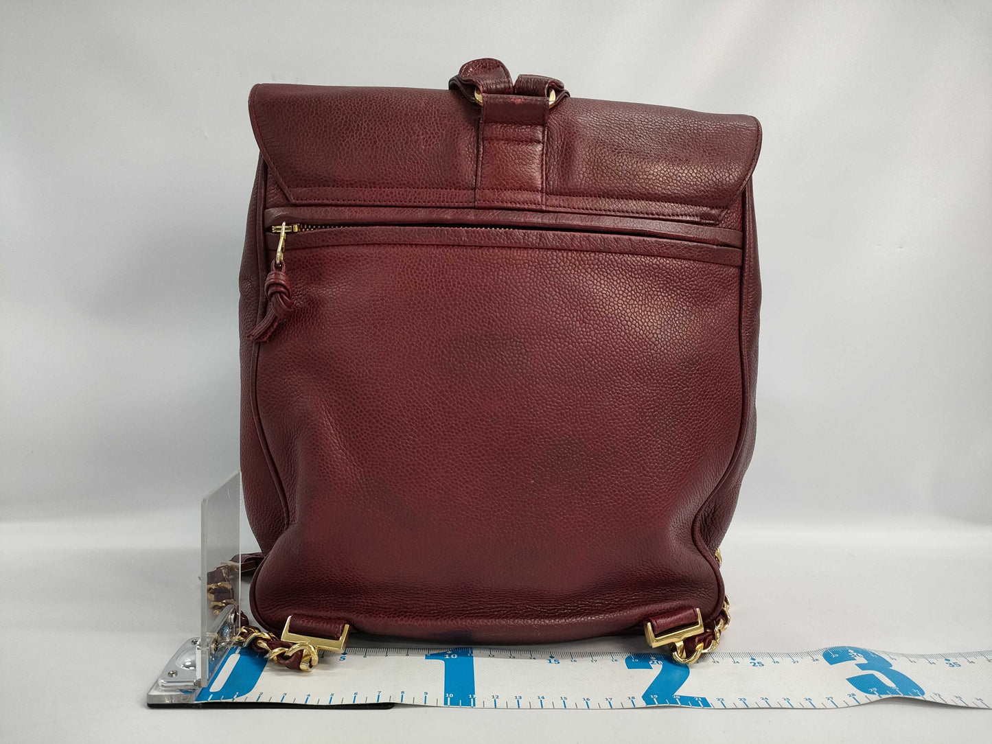 CHANEL Caviar Skin Backpack, Bordeaux