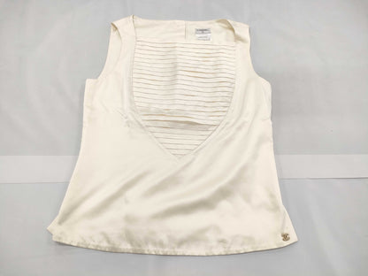 CHANEL Sleeveless Beige 07A #36 Top