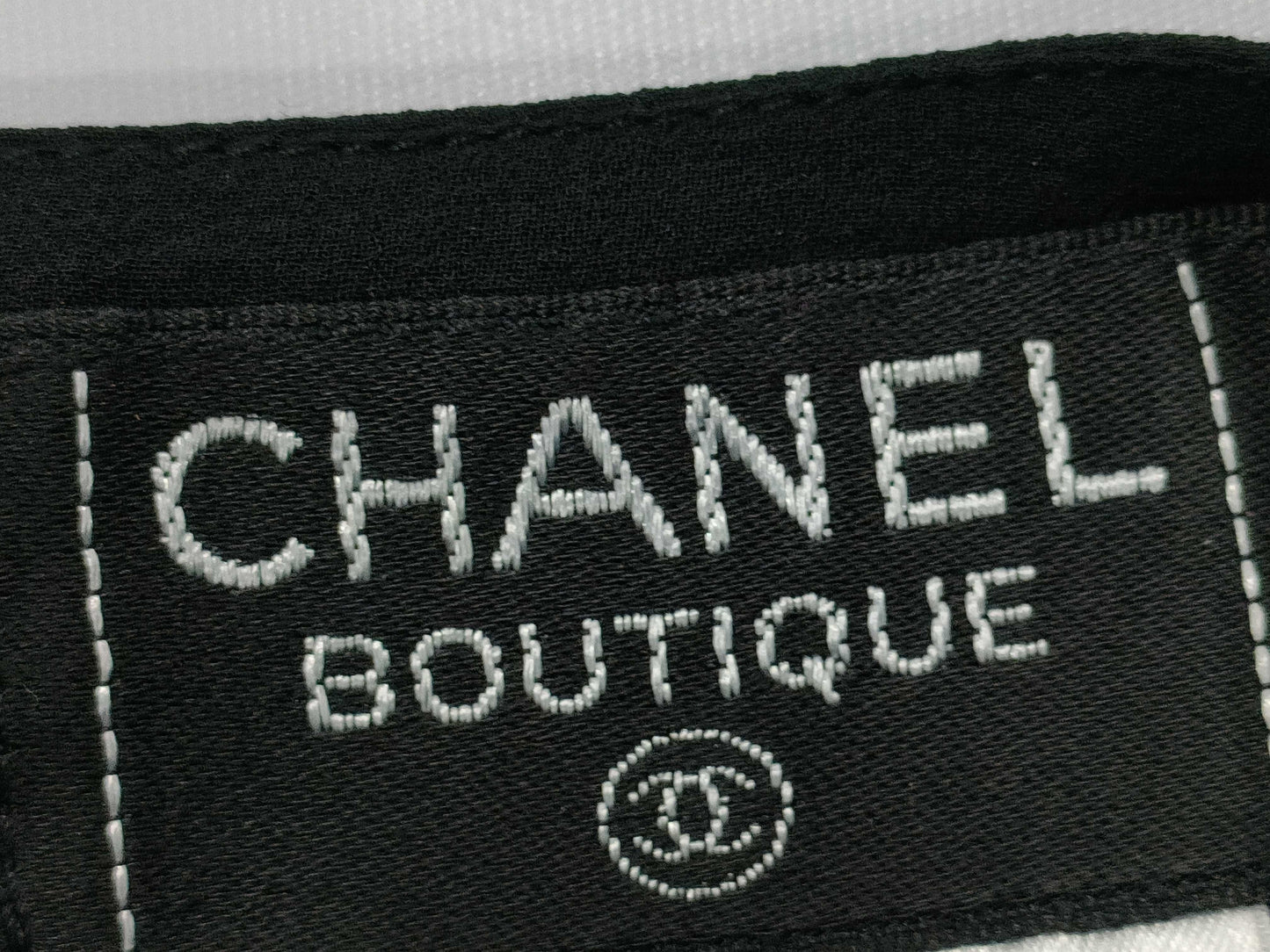 CHANEL Sheer Blouse Black 98A #36 Tops