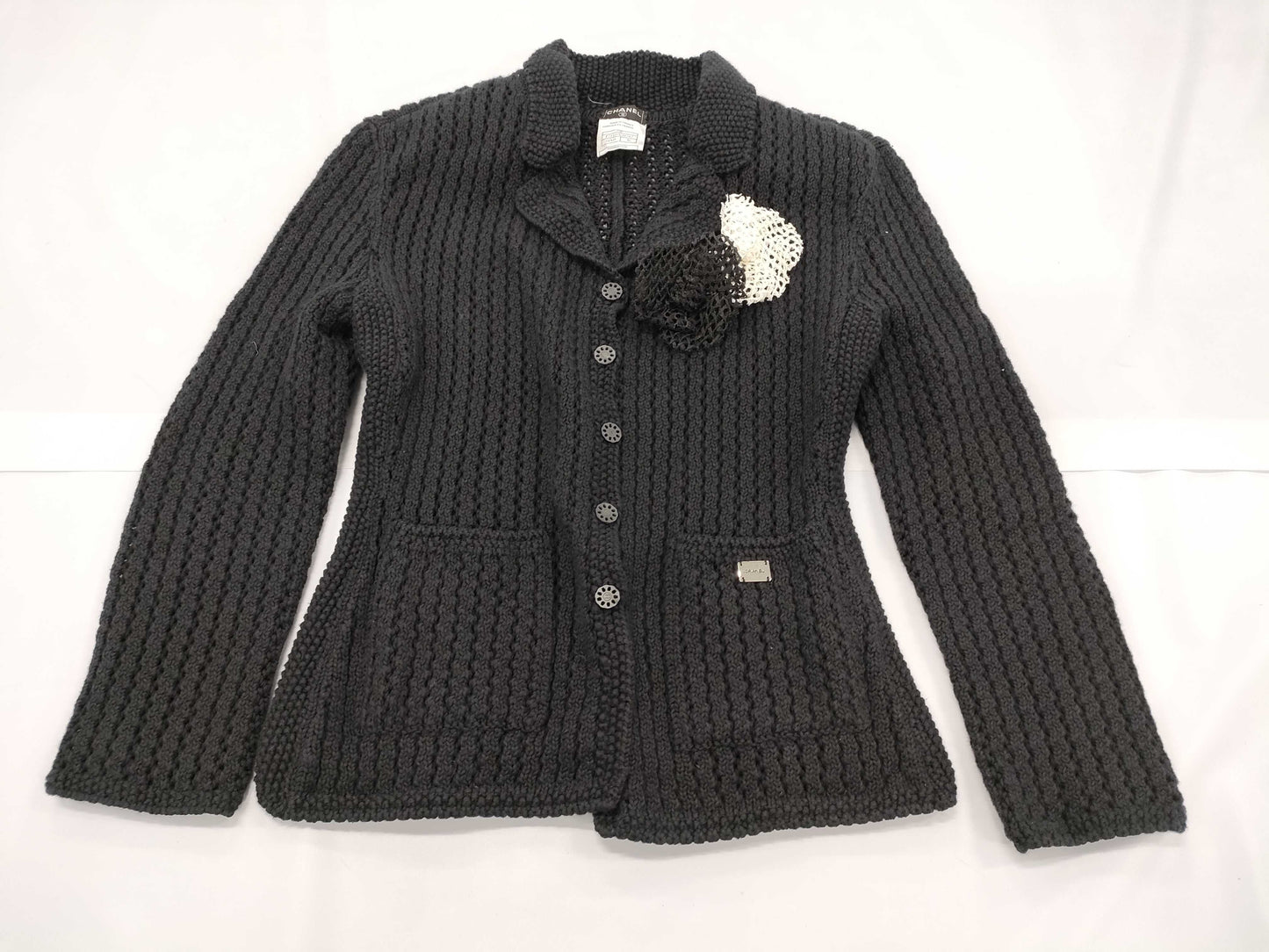 CHANEL Coco Button Knit Jacket 03P #36