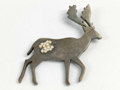 CHANEL Reindeer Pearl 01A Brooch Brooch