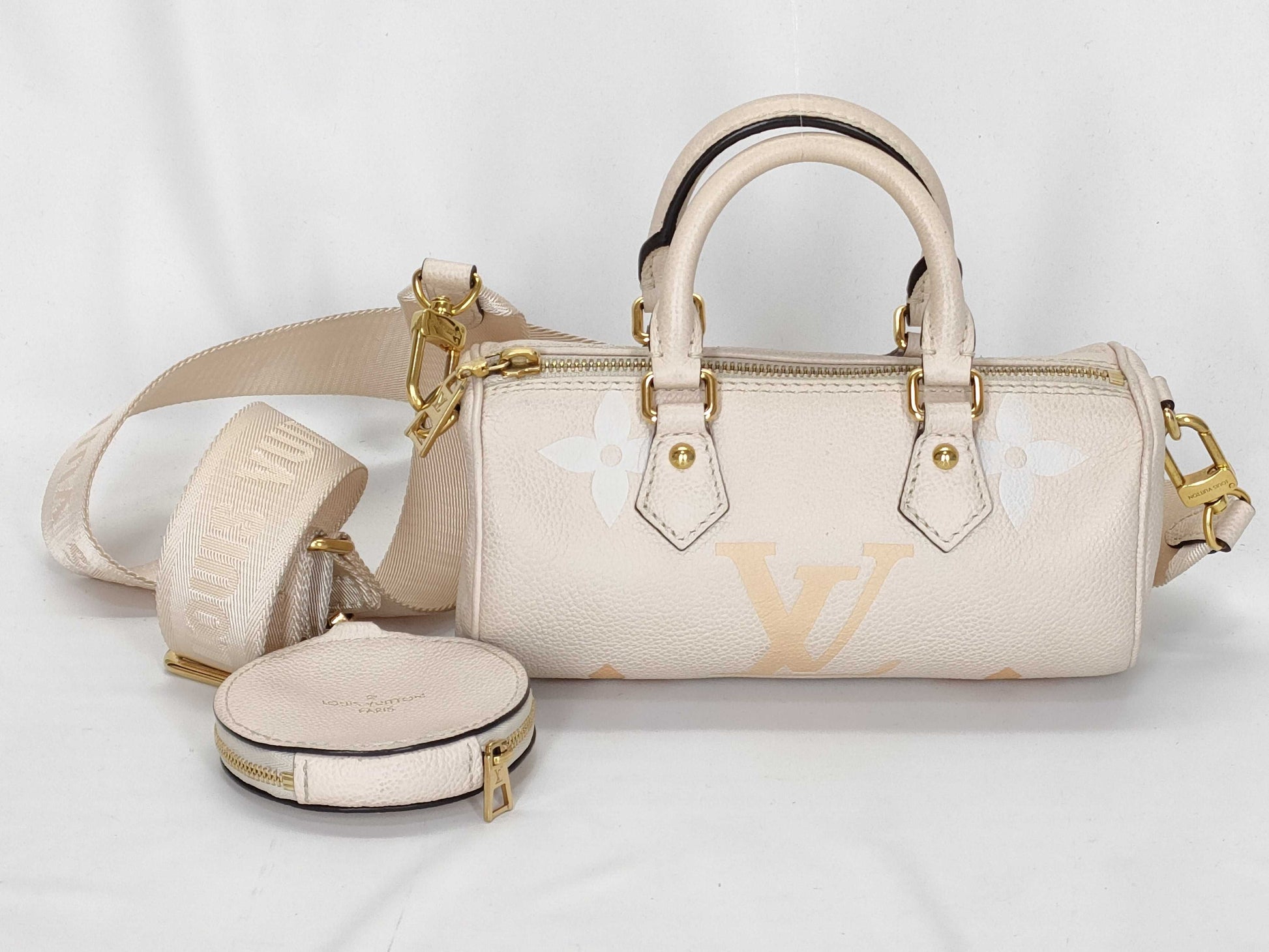 LOUIS VUITTON Monogram Empreinte Louis Vuitton Papillon BB Empreinte Handbag