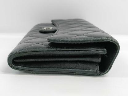 CHANEL CHANEL Lambskin Matelasse Coco Mark Long Wallet Z6645 Wallet