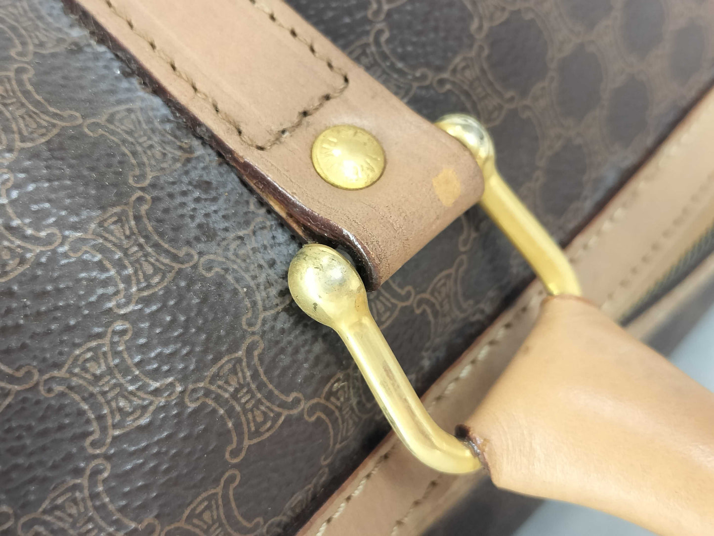 CELINE Macadam Hand Brown Boston Bag Z6692 Boston Bag