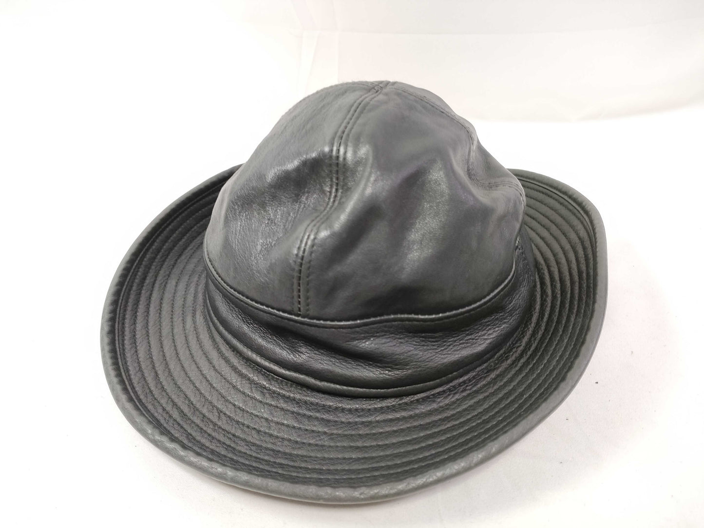 HERMES Hermes Hat Leather x Cashmere Other Accessories