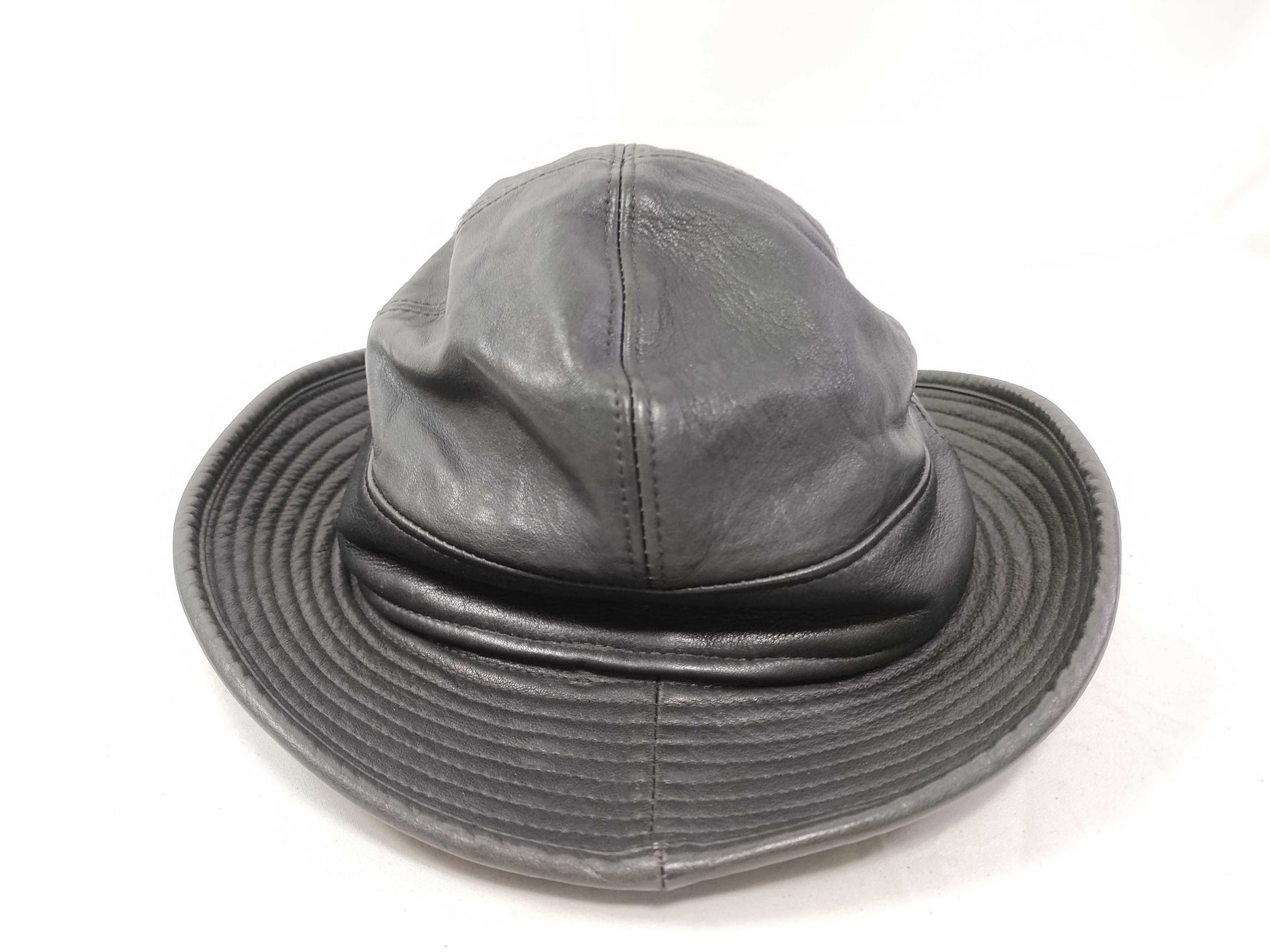 HERMES Hermes Hat Leather x Cashmere Other Accessories