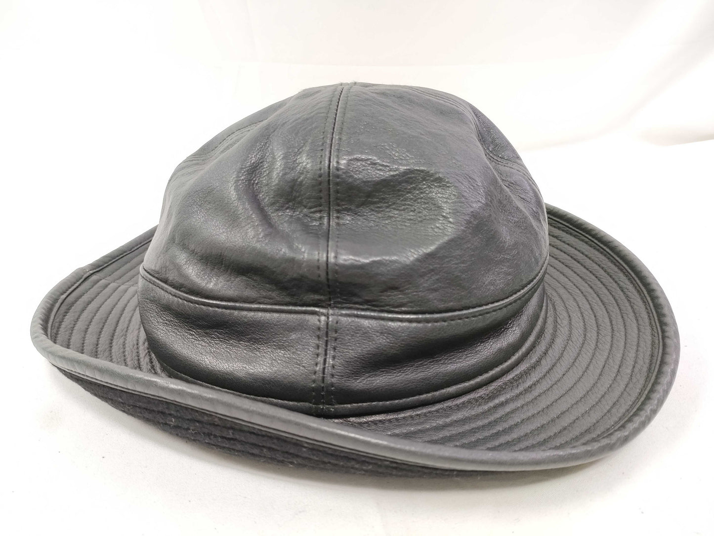 HERMES Hermes Hat Leather x Cashmere Other Accessories