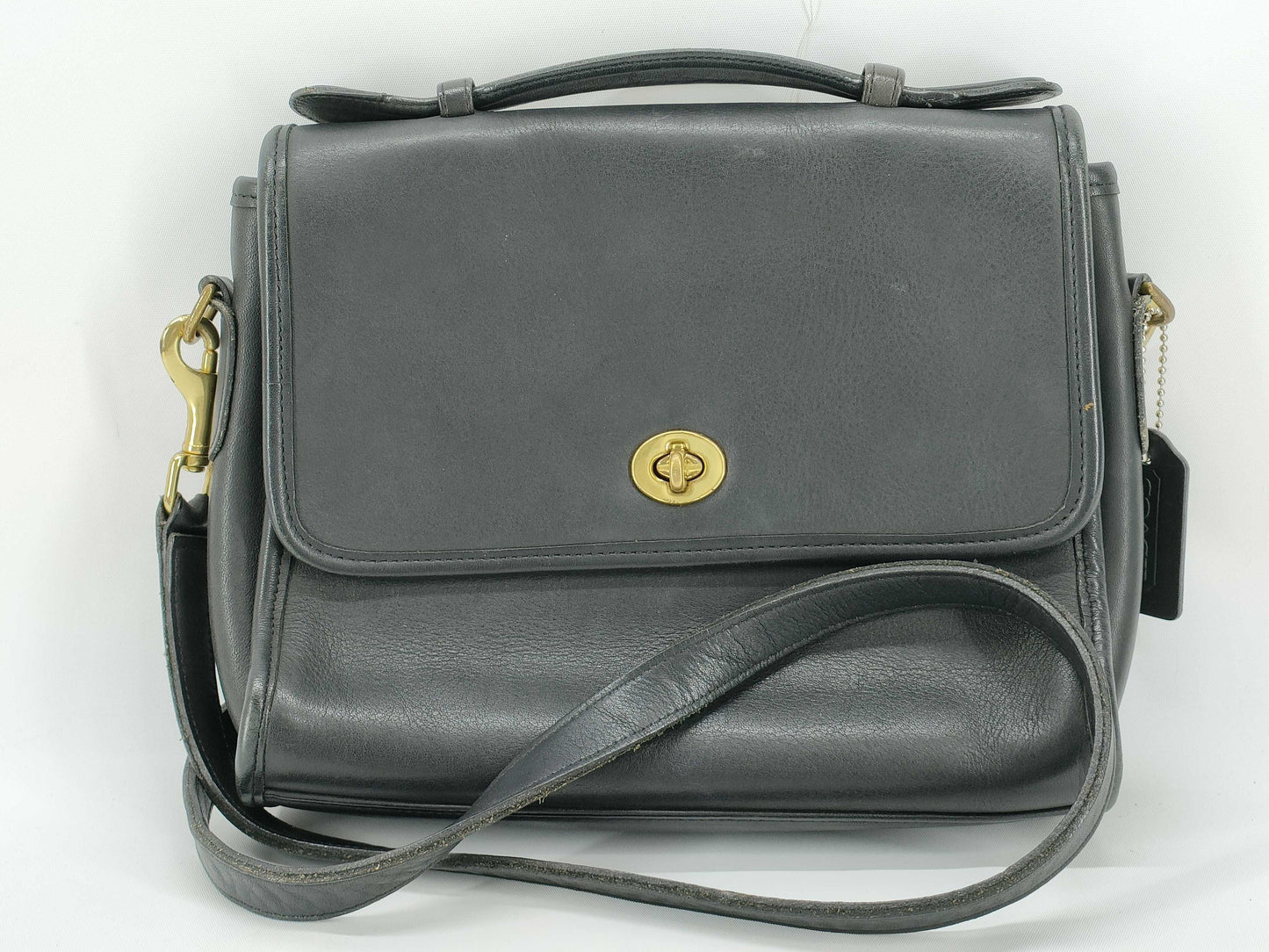 COACH Old Turnlock 2-Way Handbag Black Handbag