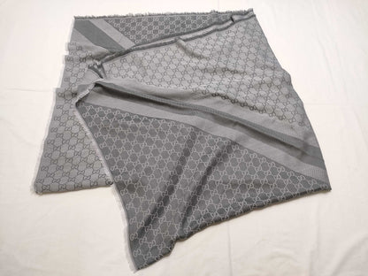 GUCCI Gucci Stole Gray Scarf