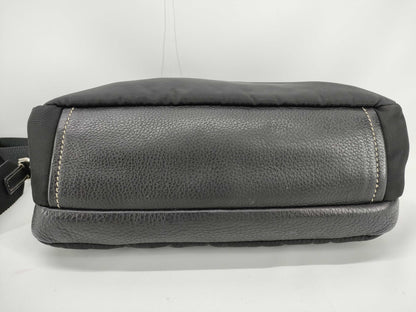 PRADA Nylon Prada Tessuto x Leather Shoulder Bag Black Shoulder Bag