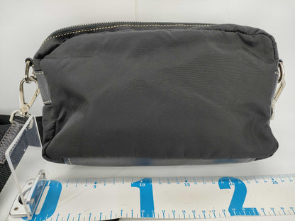 PRADA Nylon Prada Tessuto x Leather Shoulder Bag Black Shoulder Bag