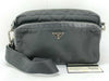 PRADA Nylon Prada Tessuto x Leather Shoulder Bag Black Shoulder Bag