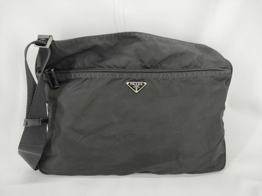 PRADA Nylon Prada Tessuto Shoulder Bag Black Shoulder Bag