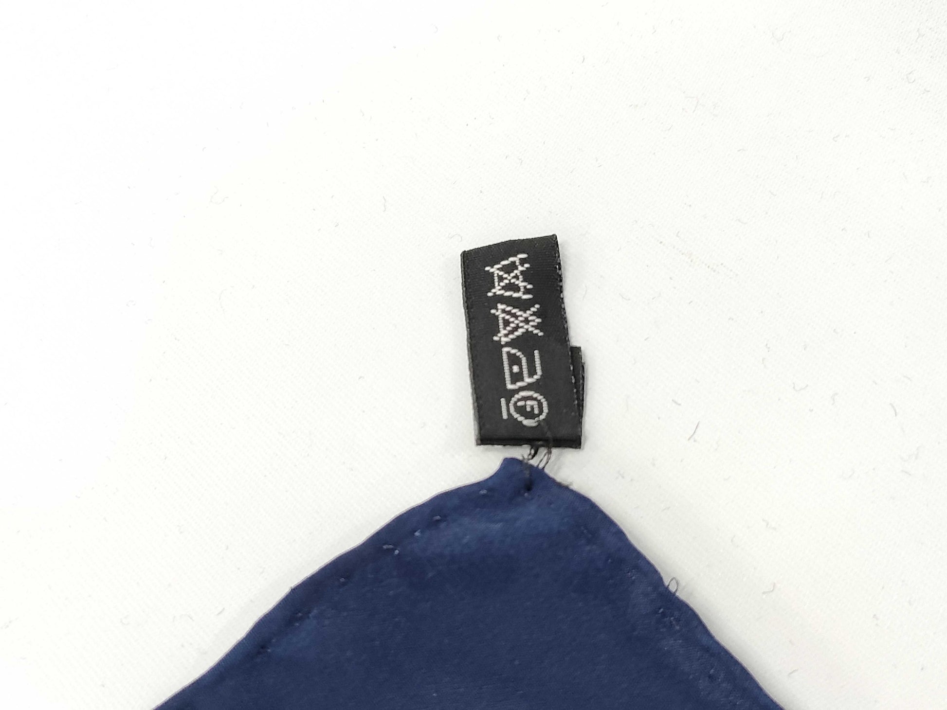 CHANEL Silk Scarf Navy