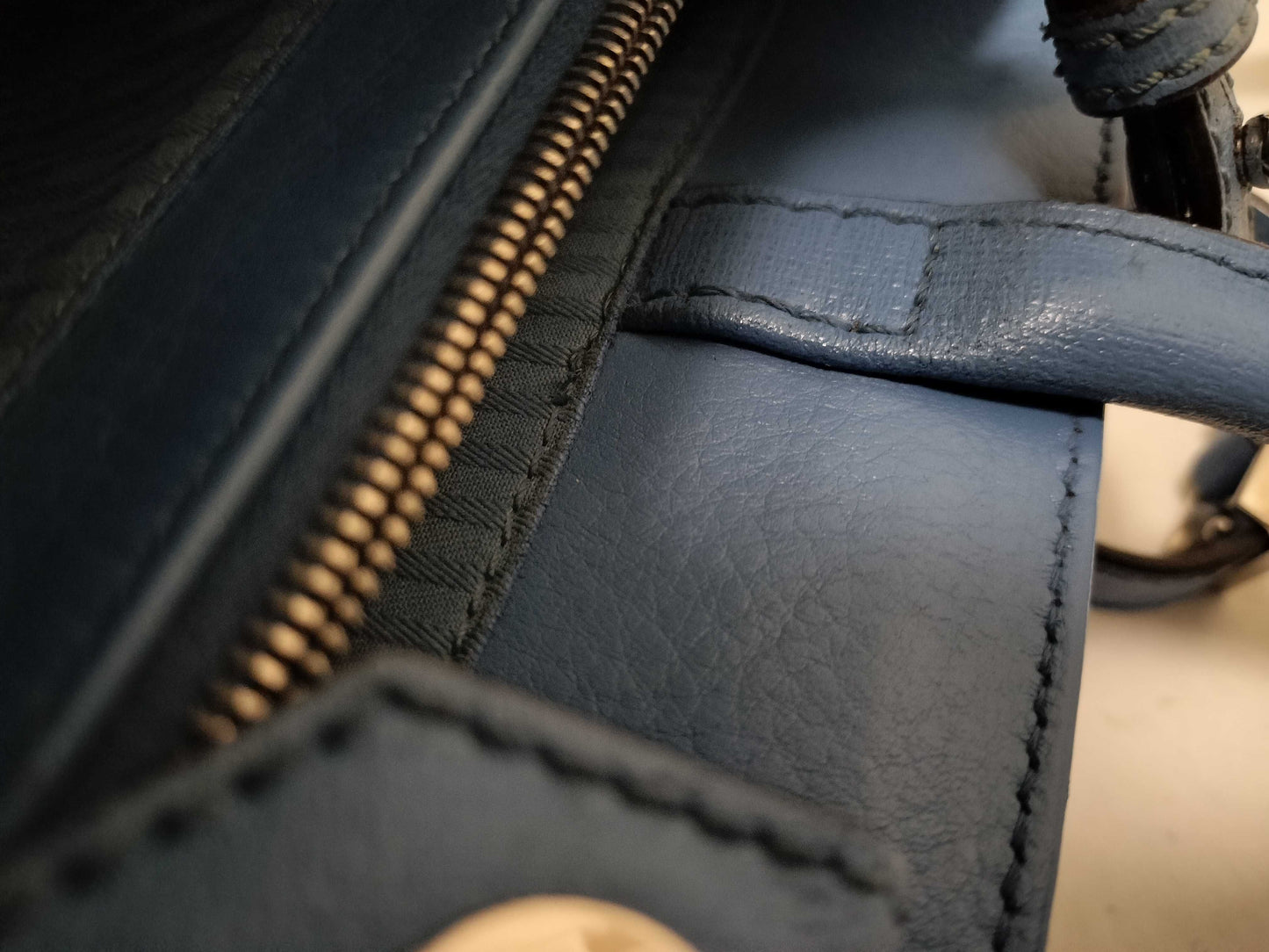 FENDI Petit Toujours 2-Way Ice Blue Handbag