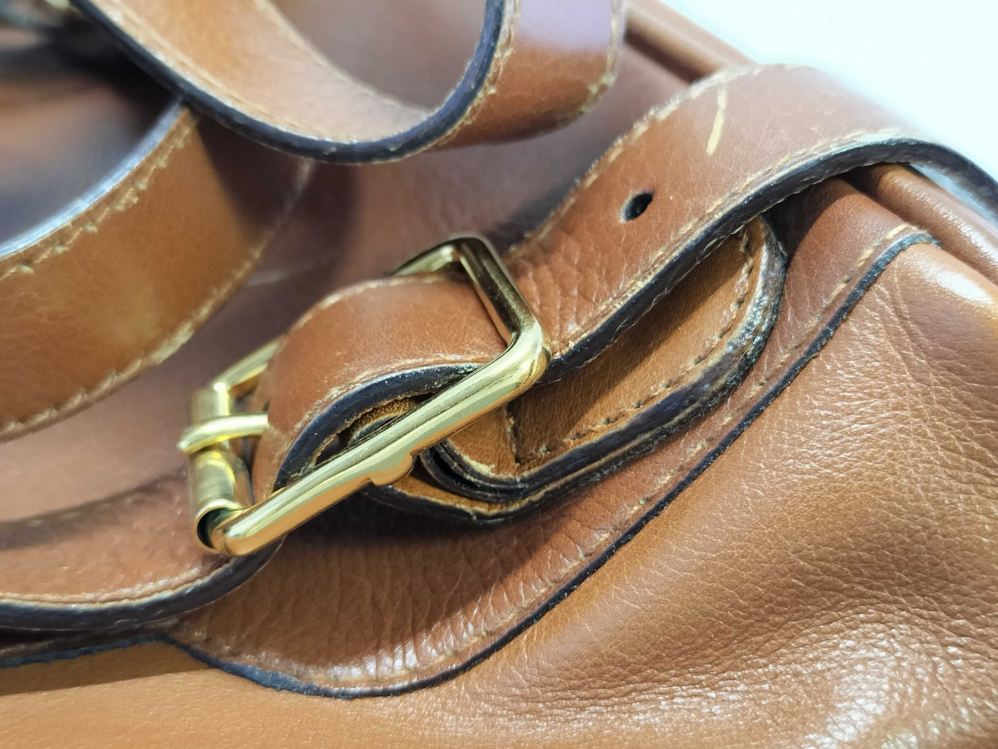 GUCCI Bamboo Gucci Bamboo Leather Backpack