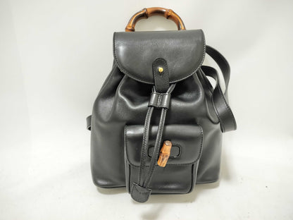 GUCCI Bamboo Backpack Bamboo/Leather Backpack