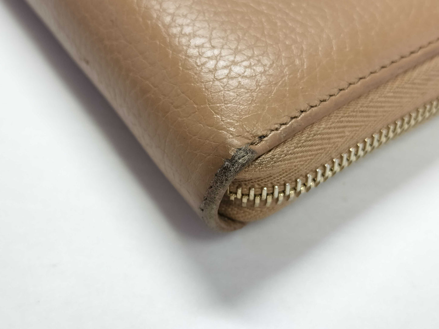 GUCCI Soho Round Zip Long Wallet 598187 Brown Leather Wallet